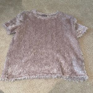zara fuzzy top (runs small)